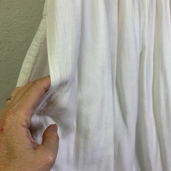 WILFRED ARITZIA Dress Small Scoop Neck Sleeveless Drop Waist Cotton Midi Pockets - Picture 7 of 13